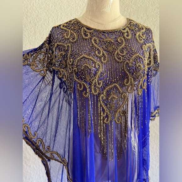 Kimono 👘 Cover Up. Free Size. One Size. Gold Gemstones 💎 - Picture 3 of 6